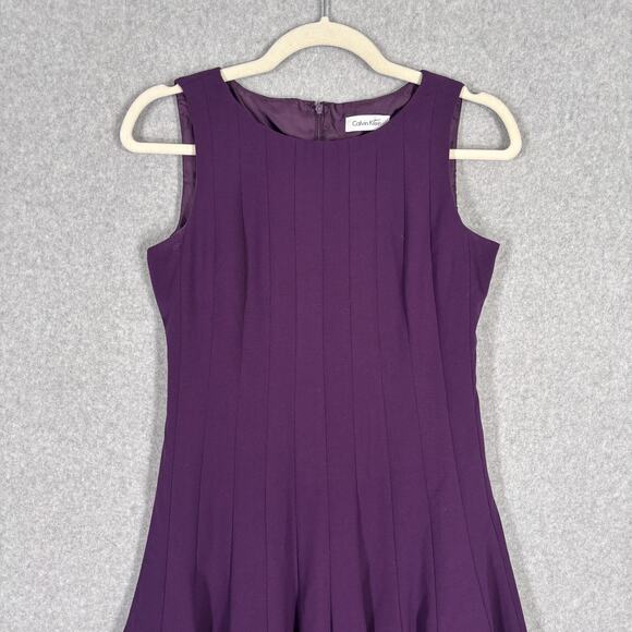 Calvin Klein Dress 4P Pleated Preppy Twee Career Church Academia Secretary Mod - Picture 2 of 12